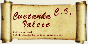 Cvetanka Valčić vizit kartica